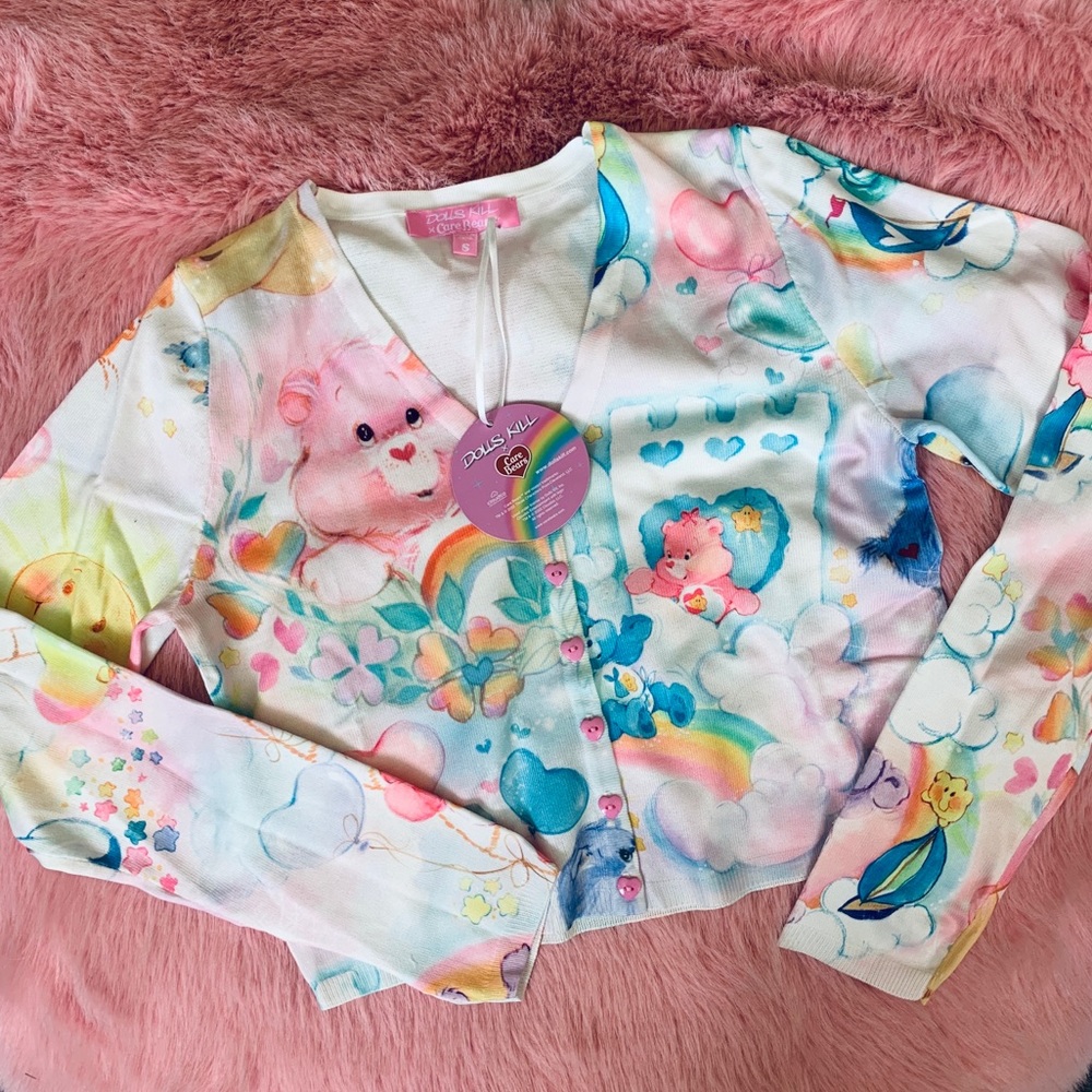 New Care Bears x Dolls Kill Crop Sweater Set